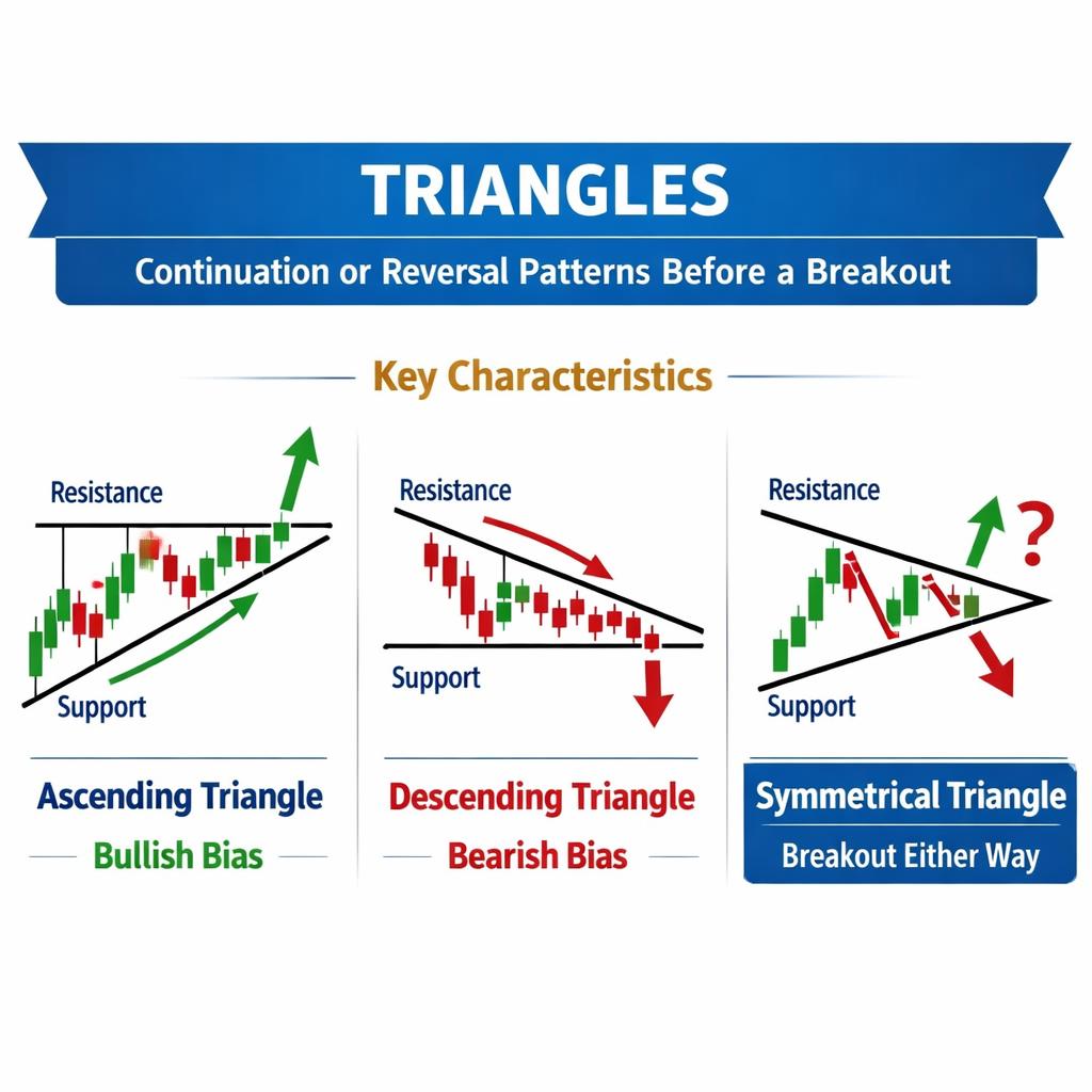 Triangle chart patterns